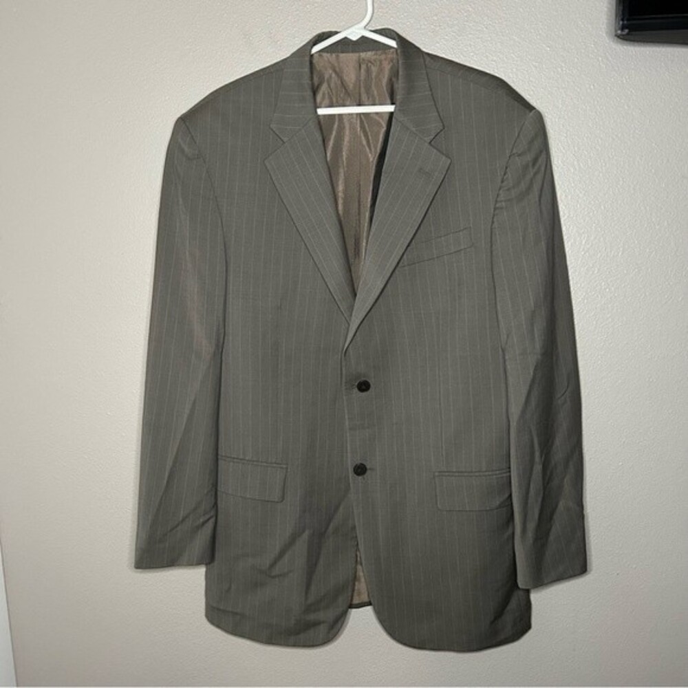 Oscar De La Renta brown 100% wool 2 button blazer men’s size 42 L
